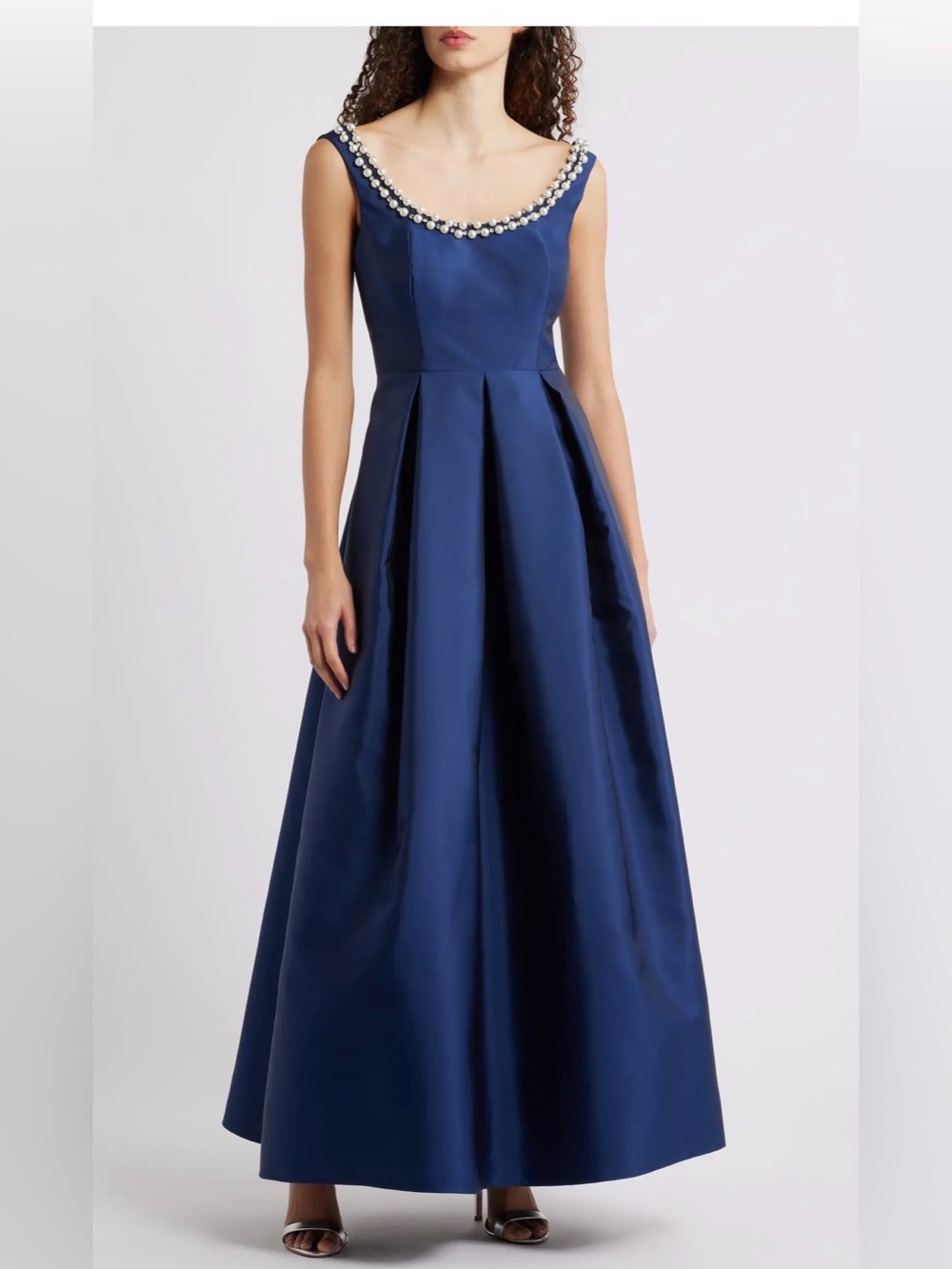 Eliza J Embellished Scoop Neck Ballgown